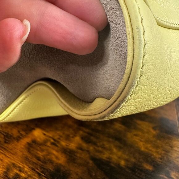 Jimmy Choo Rosalie Satchel 2-Way Bag Suede Leather Beige Yellow - Picture 13 of 16